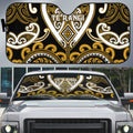 Aotearoa Ngai Te Rangi Auto Sun Shade Maori Tribal Pattern