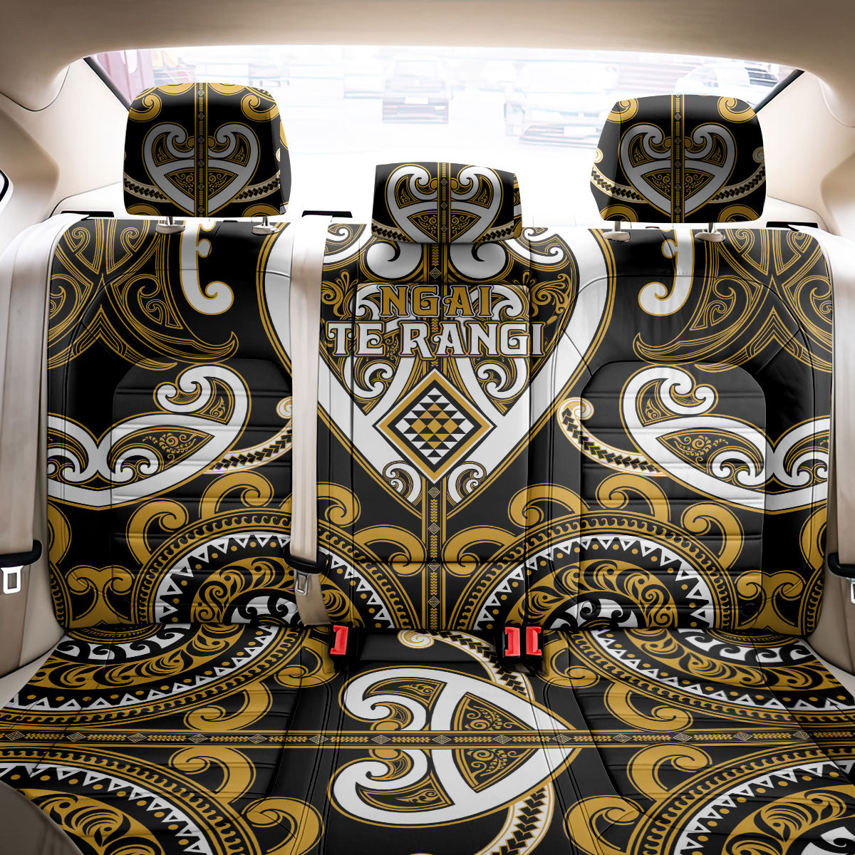 Aotearoa Ngai Te Rangi Back Car Seat Cover Maori Tribal Pattern