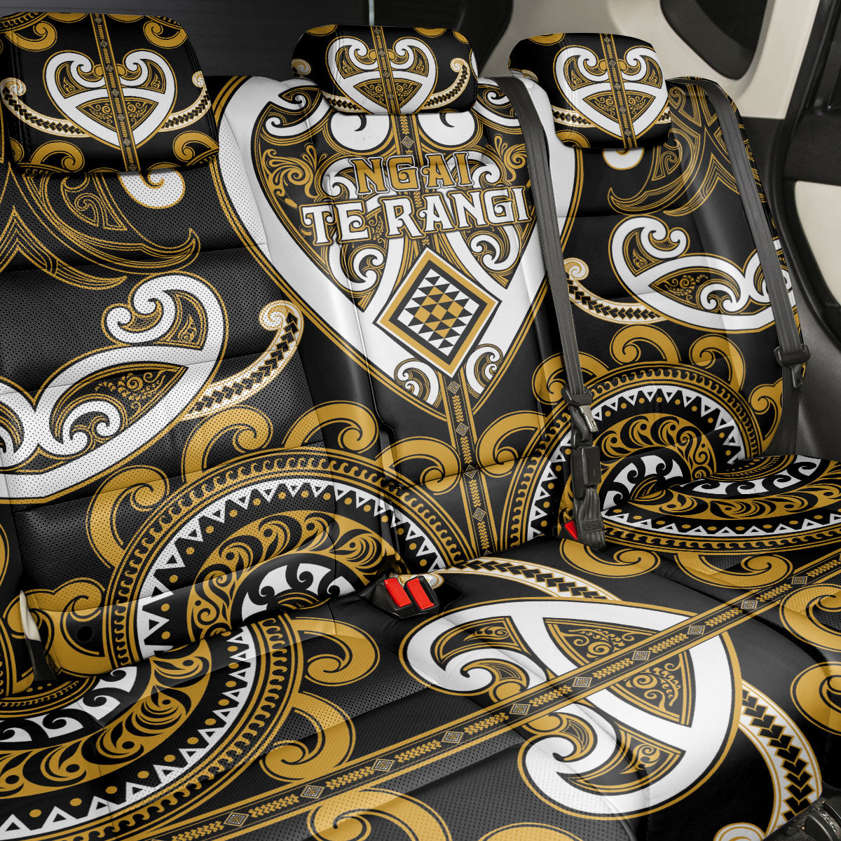 Aotearoa Ngai Te Rangi Back Car Seat Cover Maori Tribal Pattern