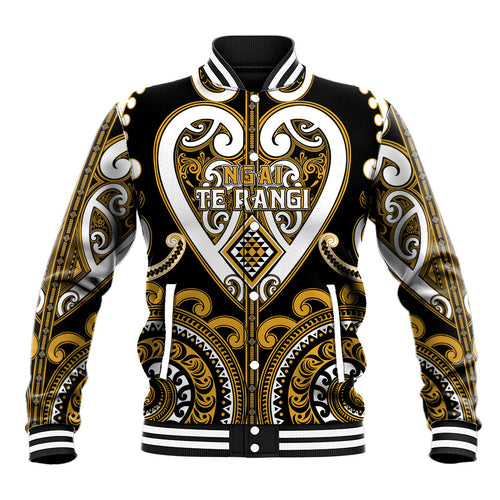 Custom Aotearoa Ngai Te Rangi Baseball Jacket Maori Tribal Pattern