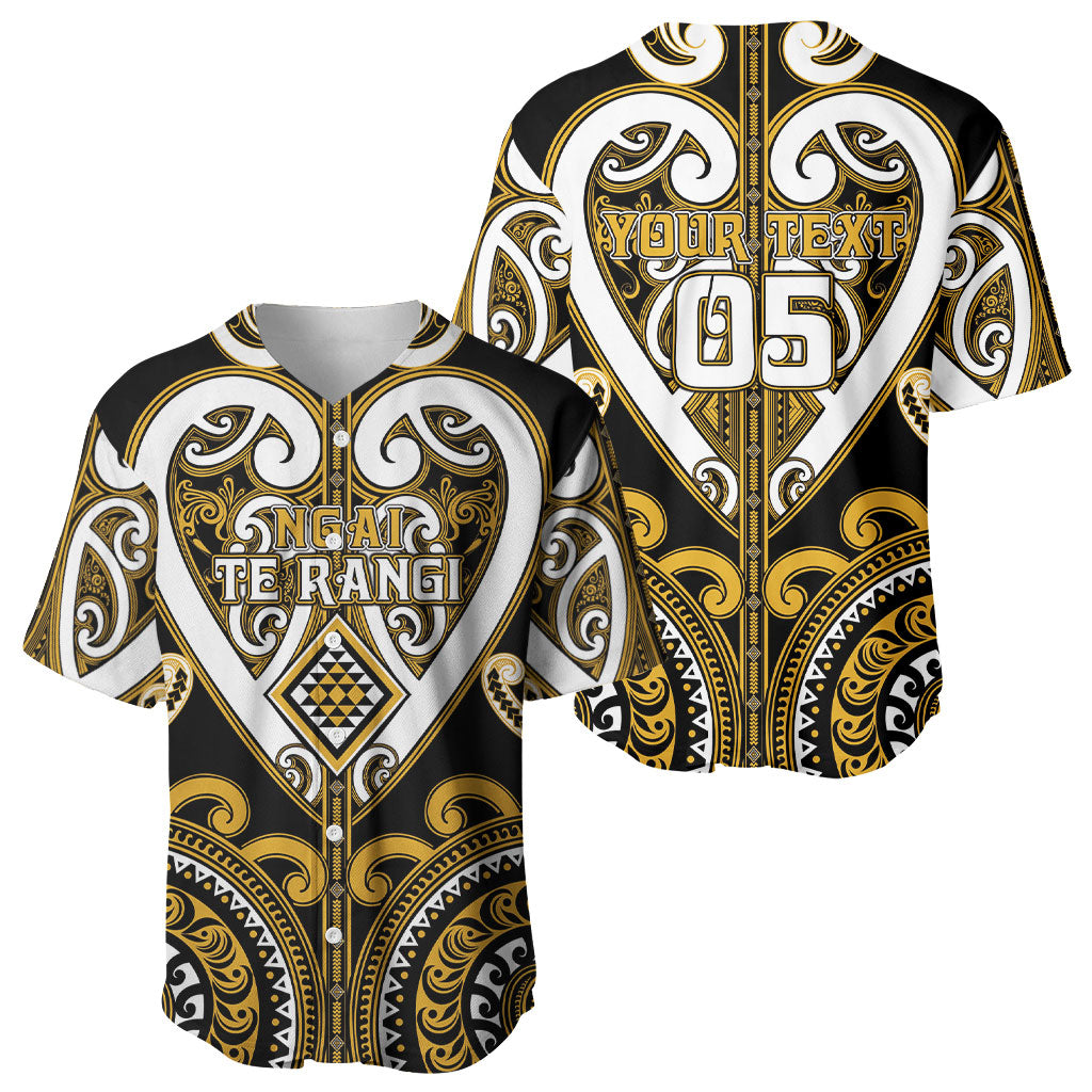 Custom Aotearoa Ngai Te Rangi Baseball Jersey Maori Tribal Pattern