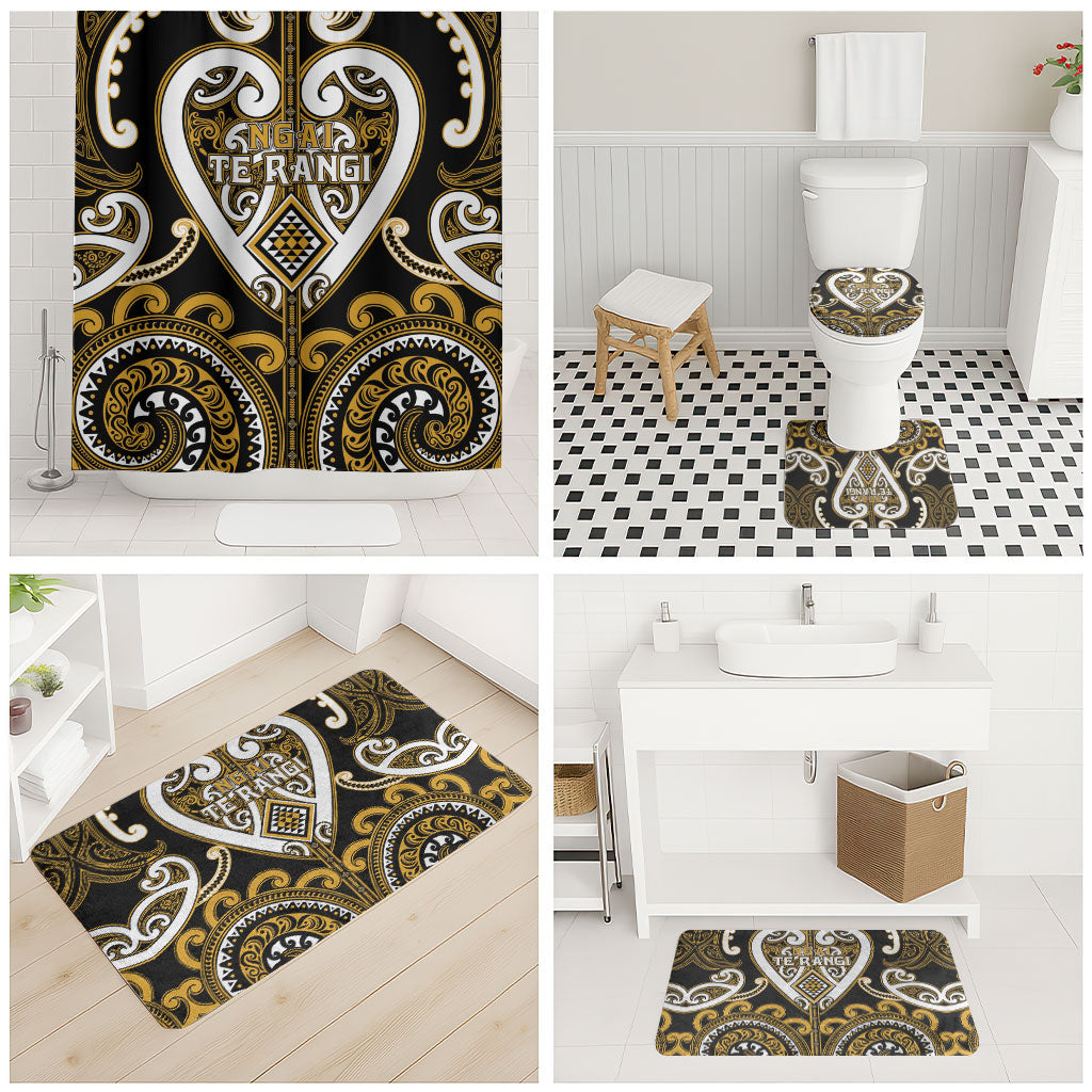 Aotearoa Ngai Te Rangi Bathroom Set Maori Tribal Pattern
