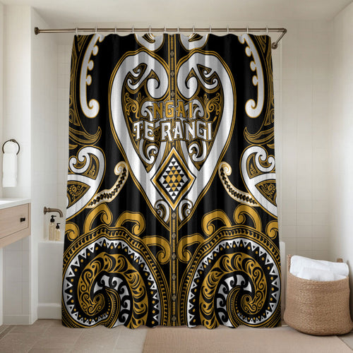Aotearoa Ngai Te Rangi Bathroom Set Maori Tribal Pattern