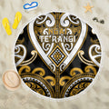 Aotearoa Ngai Te Rangi Beach Blanket Maori Tribal Pattern