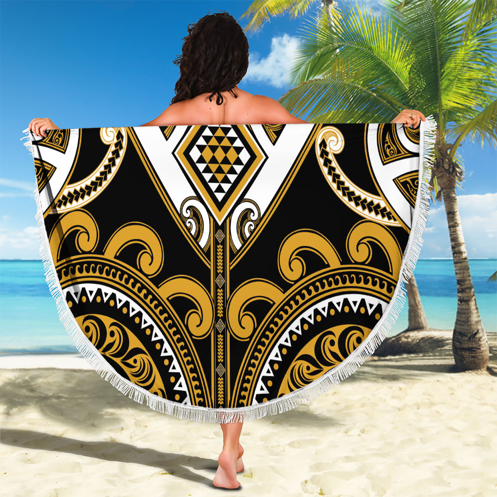 Aotearoa Ngai Te Rangi Beach Blanket Maori Tribal Pattern