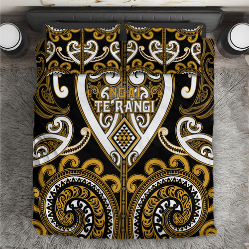 Aotearoa Ngai Te Rangi Bedding Set Maori Tribal Pattern