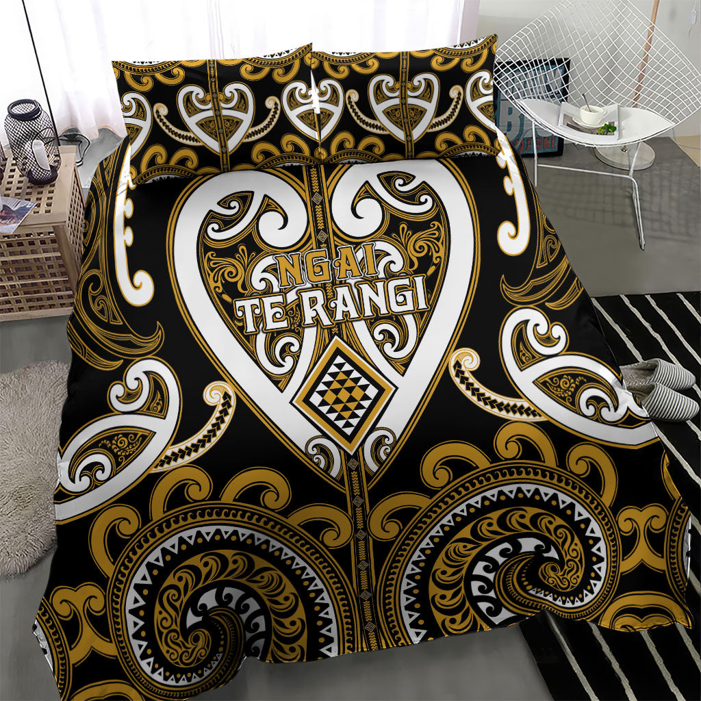 Aotearoa Ngai Te Rangi Bedding Set Maori Tribal Pattern