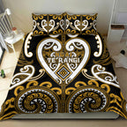 Aotearoa Ngai Te Rangi Bedding Set Maori Tribal Pattern