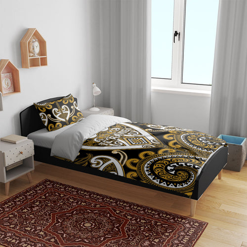 Aotearoa Ngai Te Rangi Bedding Set Maori Tribal Pattern