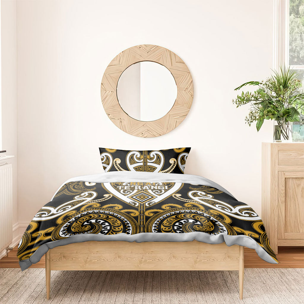 Aotearoa Ngai Te Rangi Bedding Set Maori Tribal Pattern