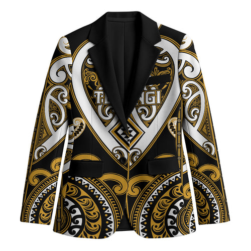 Custom Aotearoa Ngai Te Rangi Blazer Maori Tribal Pattern