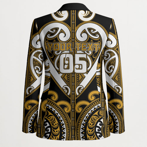 Custom Aotearoa Ngai Te Rangi Blazer Maori Tribal Pattern