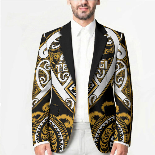 Custom Aotearoa Ngai Te Rangi Blazer Maori Tribal Pattern