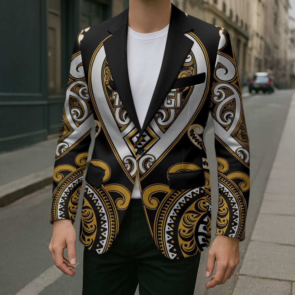 Custom Aotearoa Ngai Te Rangi Blazer Maori Tribal Pattern