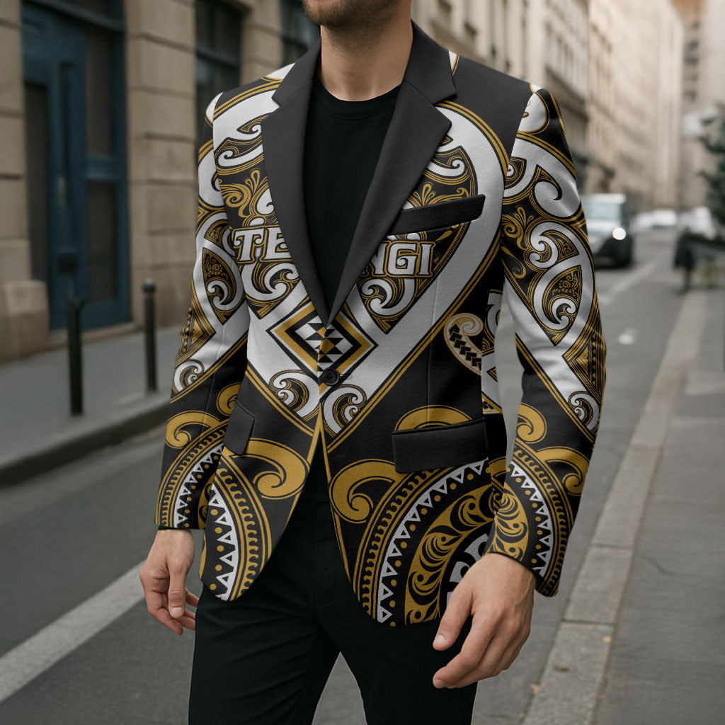 Custom Aotearoa Ngai Te Rangi Blazer Maori Tribal Pattern