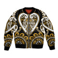 Custom Aotearoa Ngai Te Rangi Bomber Jacket Maori Tribal Pattern