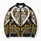 Custom Aotearoa Ngai Te Rangi Bomber Puffer Jacket Maori Tribal Pattern