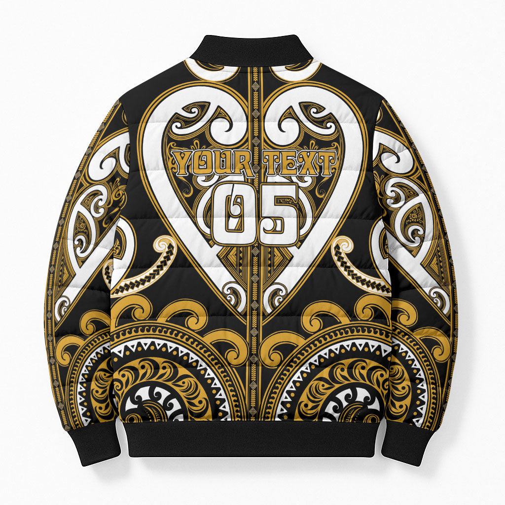Custom Aotearoa Ngai Te Rangi Bomber Puffer Jacket Maori Tribal Pattern