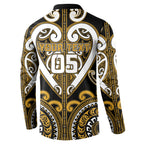 Custom Aotearoa Ngai Te Rangi Button Sweatshirt Maori Tribal Pattern
