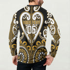 Custom Aotearoa Ngai Te Rangi Button Sweatshirt Maori Tribal Pattern