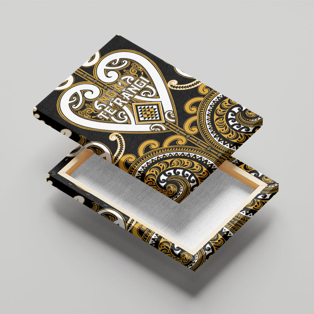 Aotearoa Ngai Te Rangi Canvas Wall Art Maori Tribal Pattern