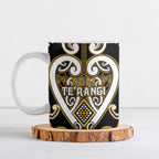 Custom Aotearoa Ngai Te Rangi Ceramic Mug Maori Tribal Pattern