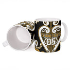 Custom Aotearoa Ngai Te Rangi Ceramic Mug Maori Tribal Pattern