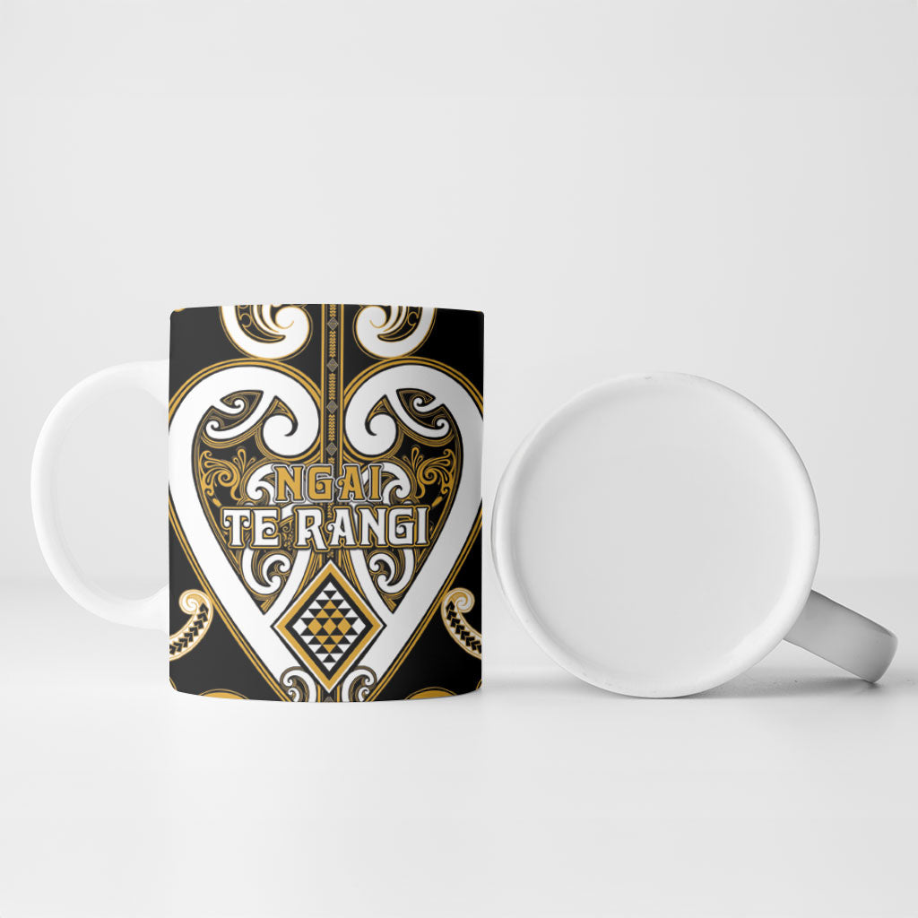 Custom Aotearoa Ngai Te Rangi Ceramic Mug Maori Tribal Pattern