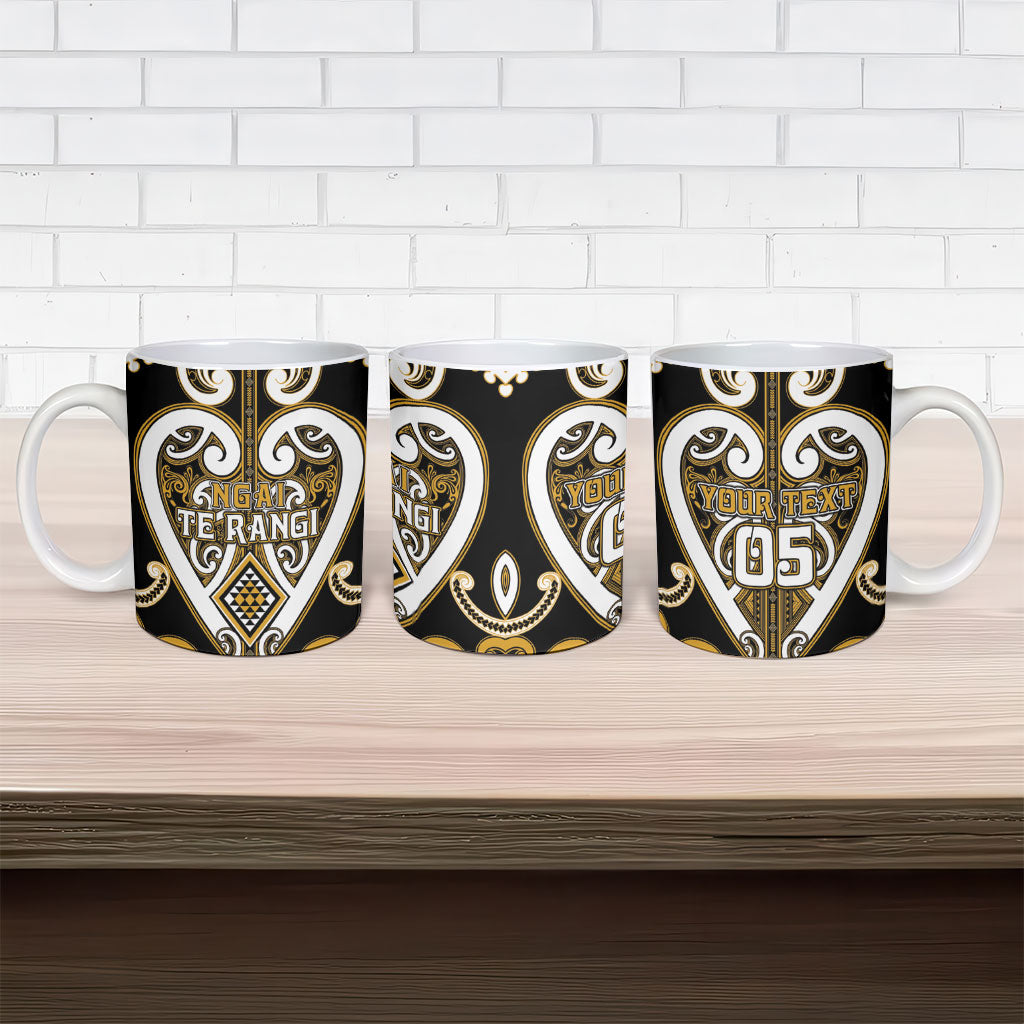 Custom Aotearoa Ngai Te Rangi Ceramic Mug Maori Tribal Pattern
