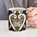 Custom Aotearoa Ngai Te Rangi Ceramic Mug Maori Tribal Pattern