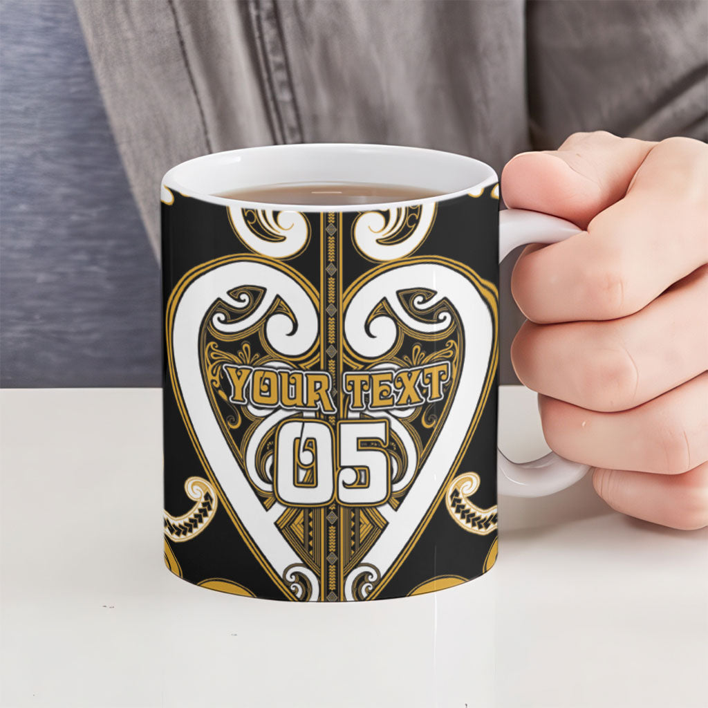 Custom Aotearoa Ngai Te Rangi Ceramic Mug Maori Tribal Pattern