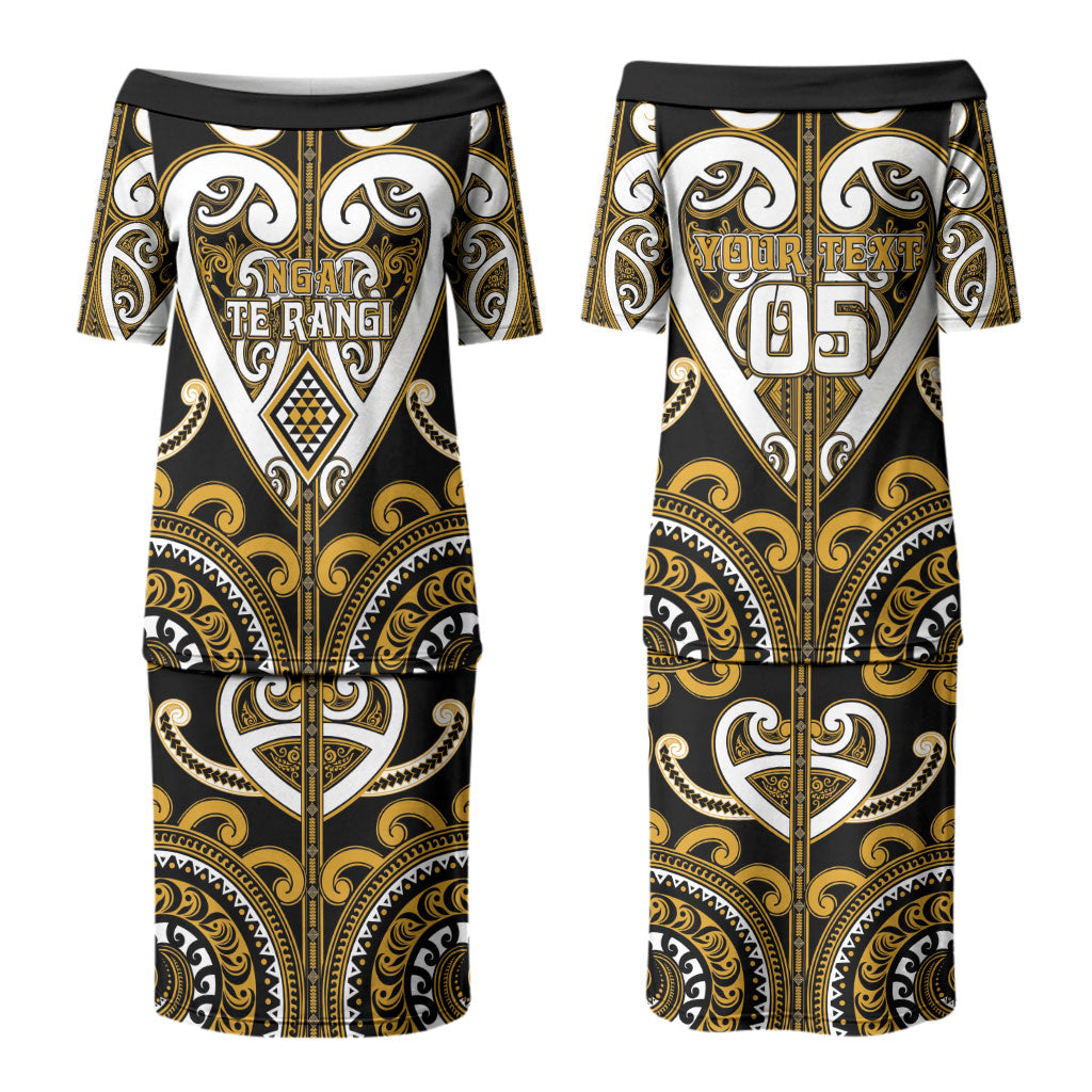 Custom Aotearoa Ngai Te Rangi Couples Matching Puletasi and Hawaiian Shirt Maori Tribal Pattern