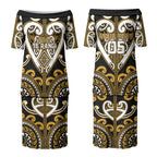 Custom Aotearoa Ngai Te Rangi Couples Matching Puletasi and Long Sleeve Button Shirt Maori Tribal Pattern