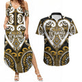 Custom Aotearoa Ngai Te Rangi Couples Matching Summer Maxi Dress and Hawaiian Shirt Maori Tribal Pattern