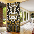 Custom Aotearoa Ngai Te Rangi Door Cover Maori Tribal Pattern
