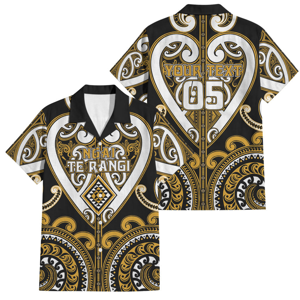 Custom Aotearoa Ngai Te Rangi Family Matching Off Shoulder Maxi Dress and Hawaiian Shirt Maori Tribal Pattern