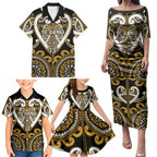 Custom Aotearoa Ngai Te Rangi Family Matching Puletasi and Hawaiian Shirt Maori Tribal Pattern
