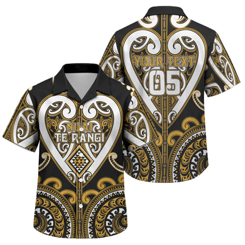 Custom Aotearoa Ngai Te Rangi Family Matching Summer Maxi Dress and Hawaiian Shirt Maori Tribal Pattern