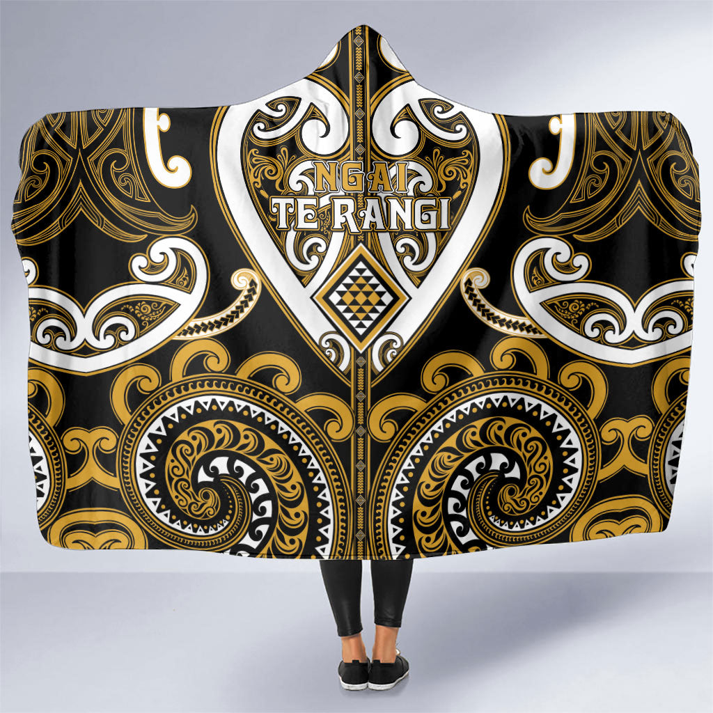 Aotearoa Ngai Te Rangi Hooded Blanket Maori Tribal Pattern