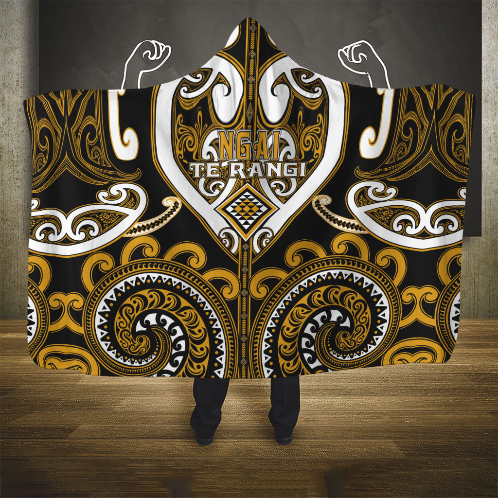 Aotearoa Ngai Te Rangi Hooded Blanket Maori Tribal Pattern