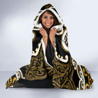 Aotearoa Ngai Te Rangi Hooded Blanket Maori Tribal Pattern