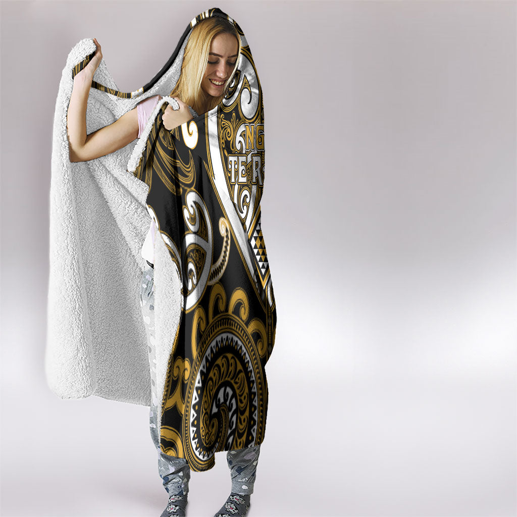 Aotearoa Ngai Te Rangi Hooded Blanket Maori Tribal Pattern