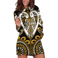 Custom Aotearoa Ngai Te Rangi Hoodie Dress Maori Tribal Pattern