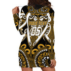 Custom Aotearoa Ngai Te Rangi Hoodie Dress Maori Tribal Pattern