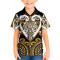 Custom Aotearoa Ngai Te Rangi Kid Hawaiian Shirt Maori Tribal Pattern