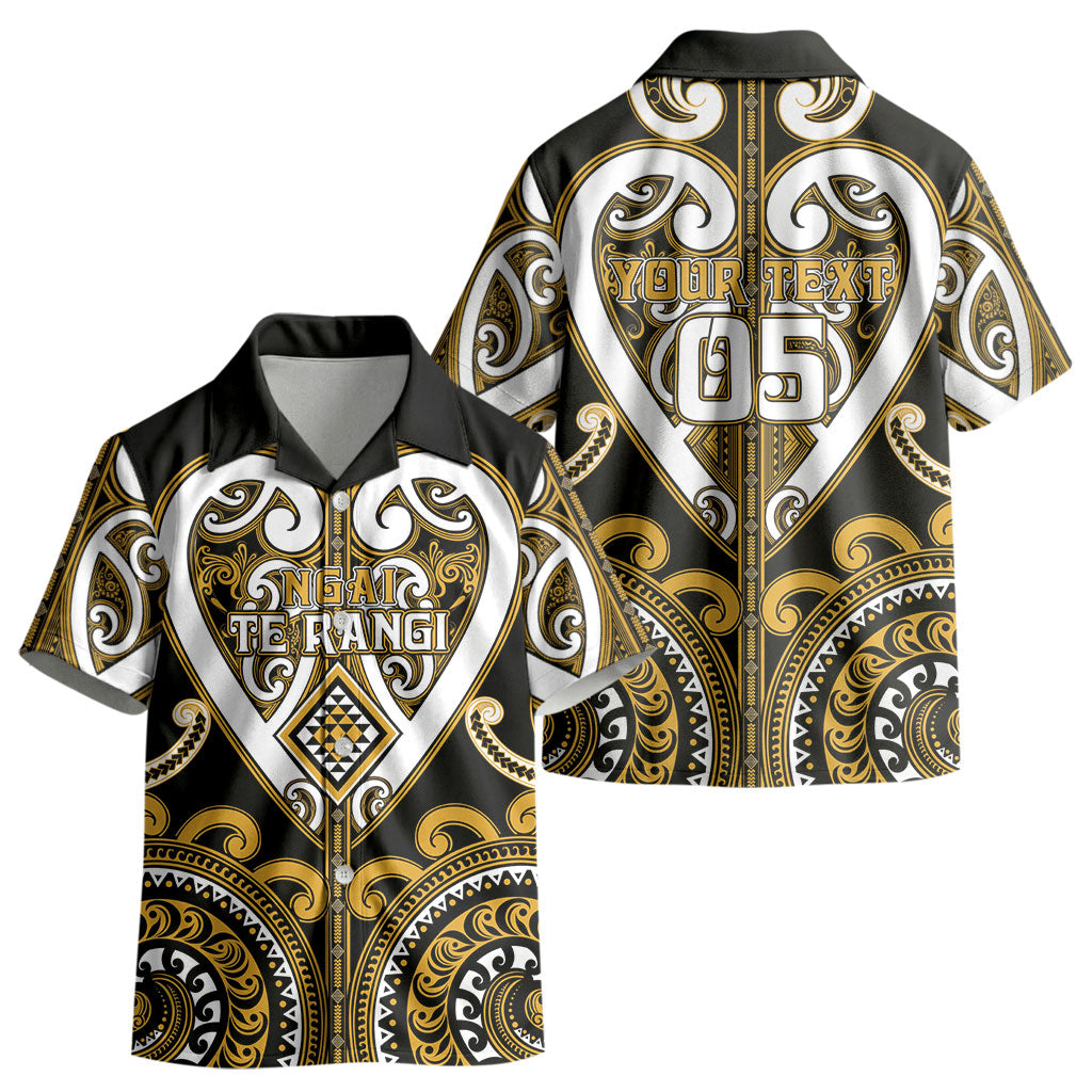 Custom Aotearoa Ngai Te Rangi Kid Hawaiian Shirt Maori Tribal Pattern