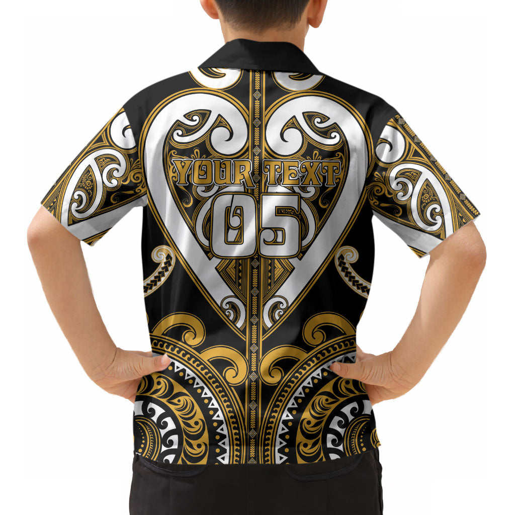 Custom Aotearoa Ngai Te Rangi Kid Hawaiian Shirt Maori Tribal Pattern