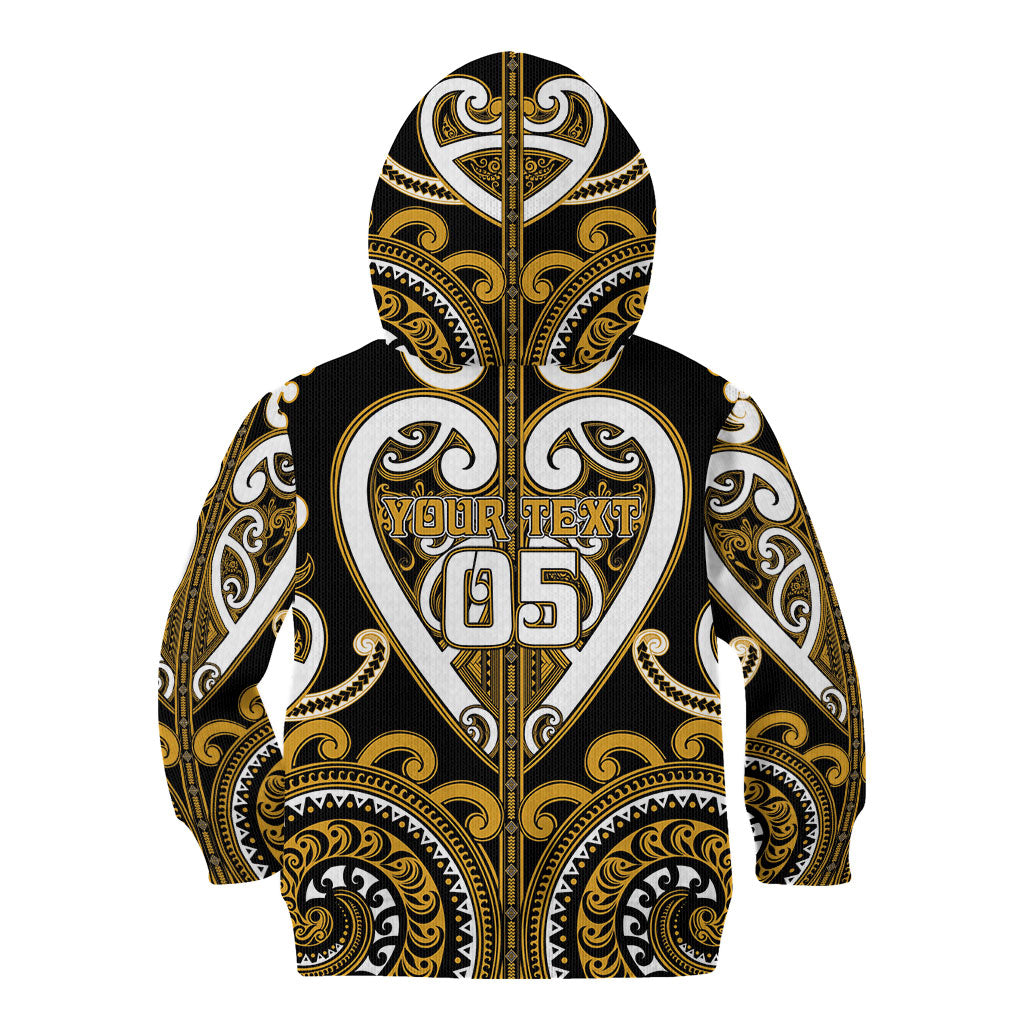 Custom Aotearoa Ngai Te Rangi Kid Hoodie Maori Tribal Pattern