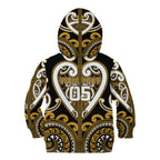 Custom Aotearoa Ngai Te Rangi Kid Hoodie Maori Tribal Pattern