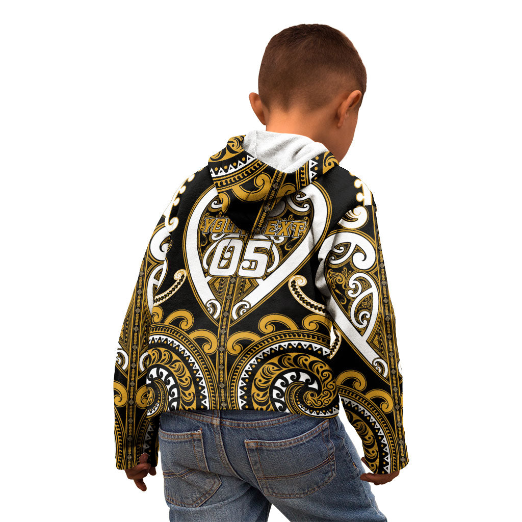 Custom Aotearoa Ngai Te Rangi Kid Hoodie Maori Tribal Pattern